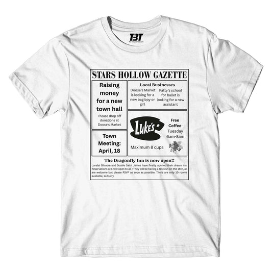 gilmore girls gazette t-shirt tv & movies buy online india the banyan tee tbt men women girls boys unisex white