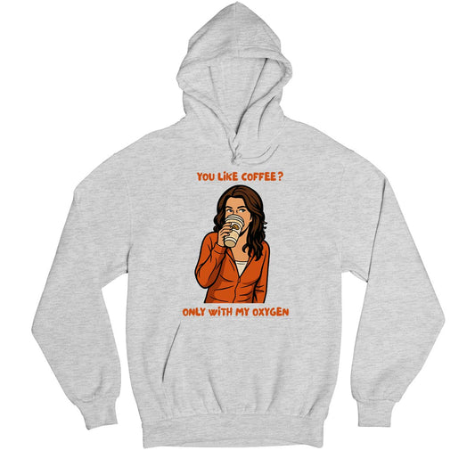 gilmore girls only with my oxygen hoodie hooded sweatshirt winterwear tv & movies buy online india the banyan tee tbt men women girls boys unisex gray