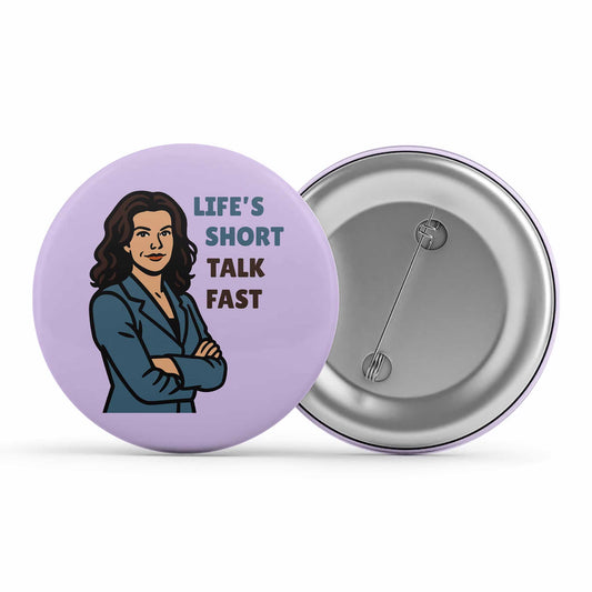 gilmore girls talk fast badge pin button tv & movies buy online india the banyan tee tbt men women girls boys unisex  