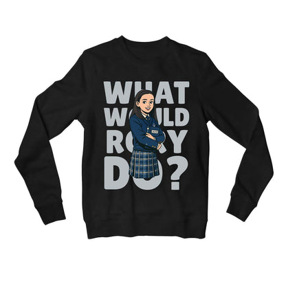 gilmore girls what would rory do sweatshirt upper winterwear tv & movies buy online india the banyan tee tbt men women girls boys unisex black