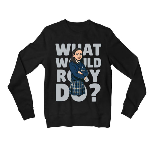 gilmore girls what would rory do sweatshirt upper winterwear tv & movies buy online india the banyan tee tbt men women girls boys unisex black