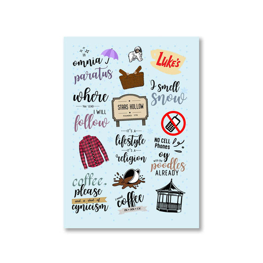 gilmore girls banter and coffee poster wall art buy online india the banyan tee tbt a4