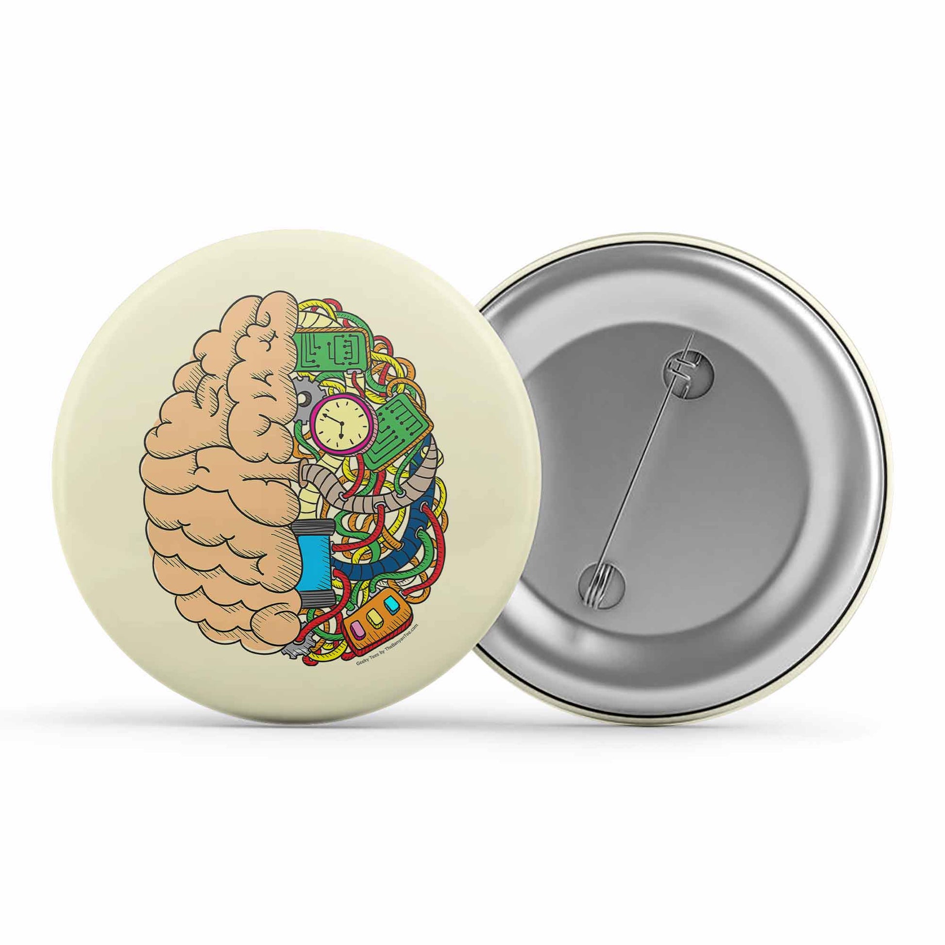 printed the brain anatomy badge pin button printed graphic stylish buy online india the banyan tee tbt men women girls boys unisex  