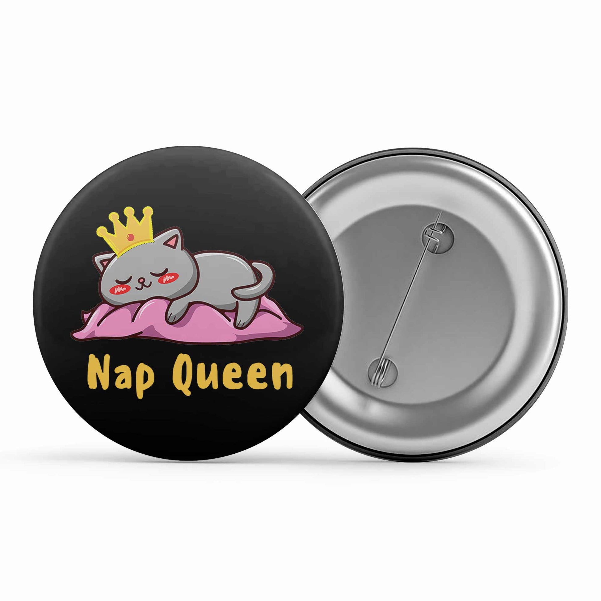 printed nap queen badge pin button printed graphic stylish buy online india the banyan tee tbt men women girls boys unisex  