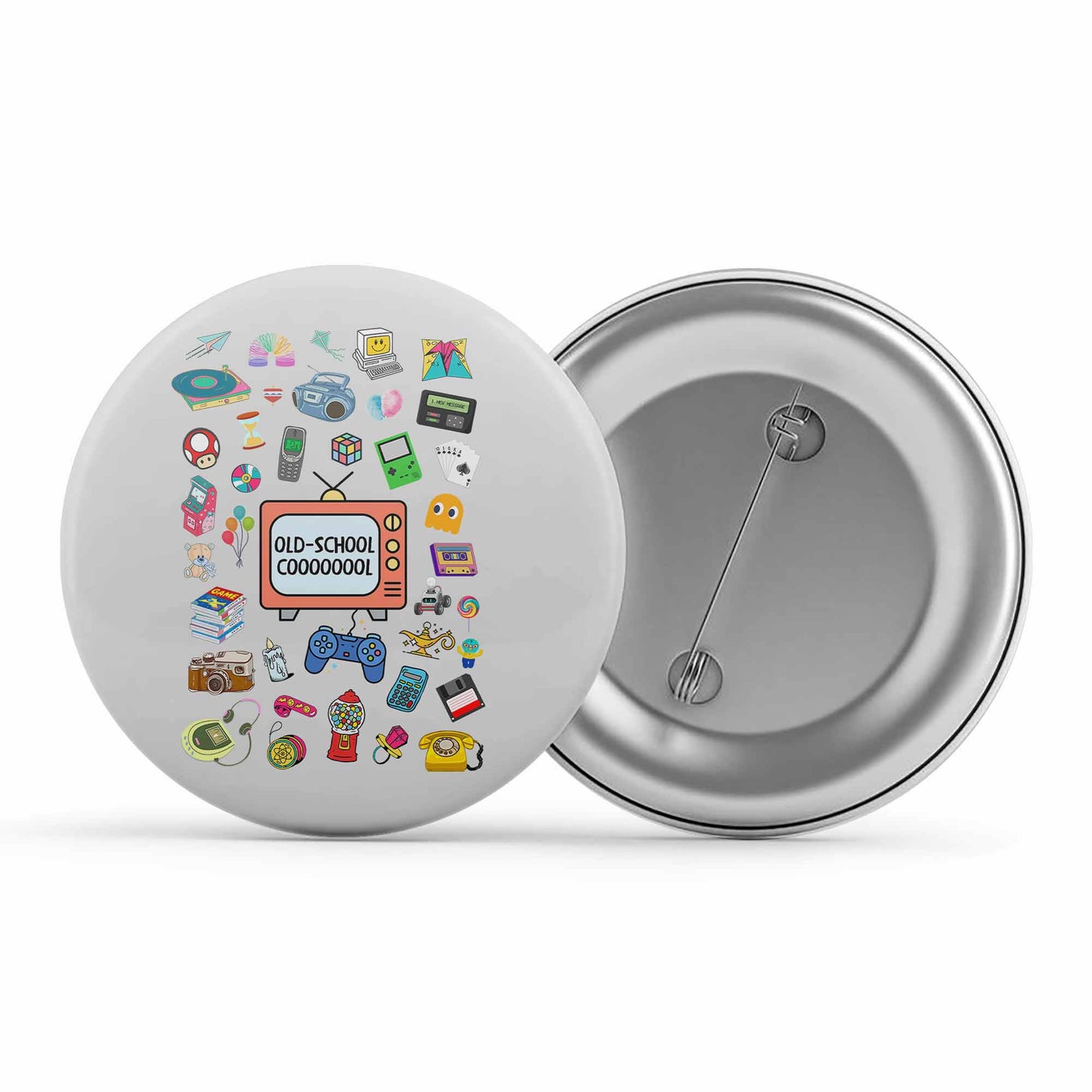 printed old school cool badge pin button printed graphic stylish buy online india the banyan tee tbt men women girls boys unisex  