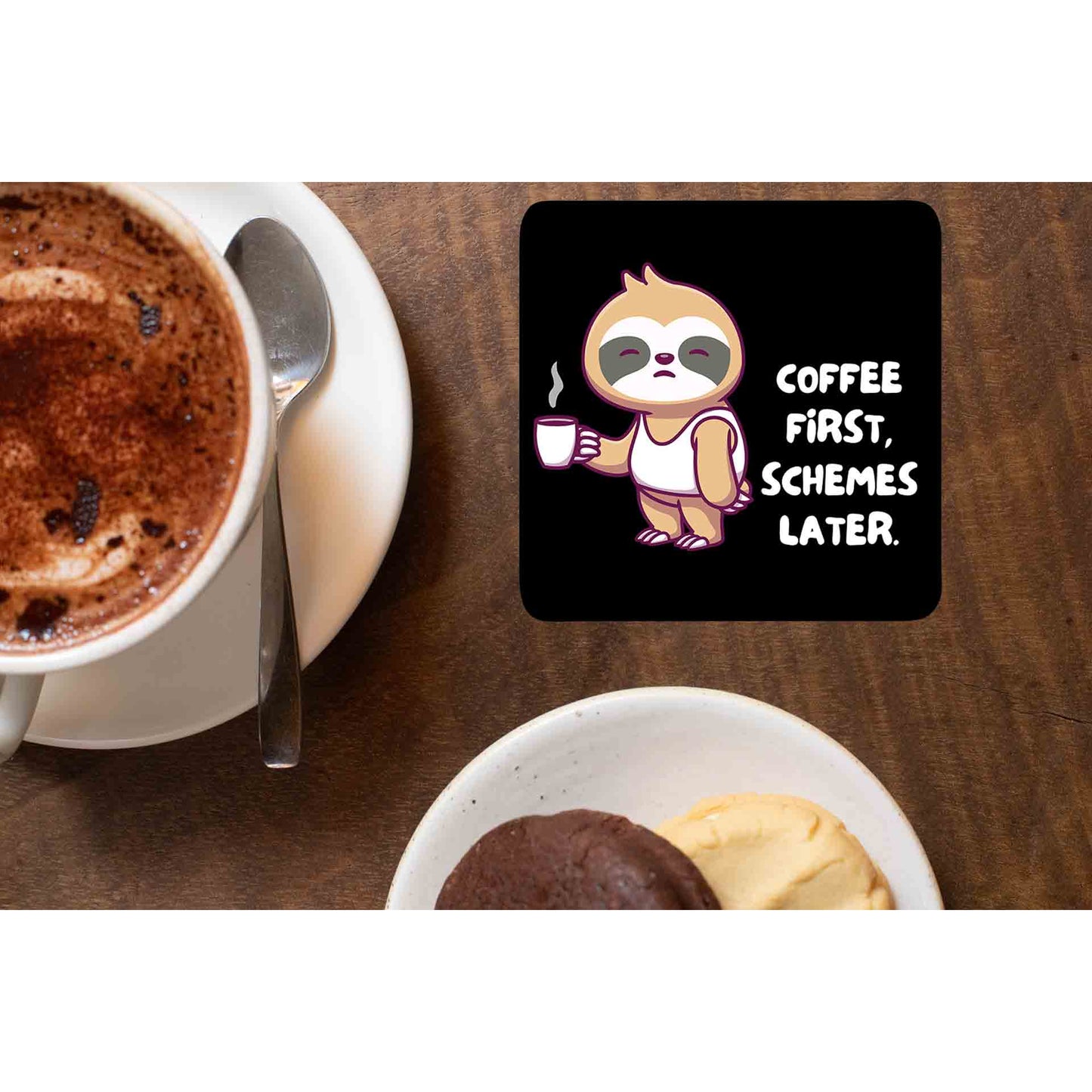 printed coffee first coasters wooden table cups indian printed graphic stylish buy online india the banyan tee tbt men women girls boys unisex