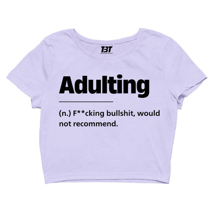 printed adulting crop top printed graphic stylish buy online india the banyan tee tbt men women girls boys unisex s 