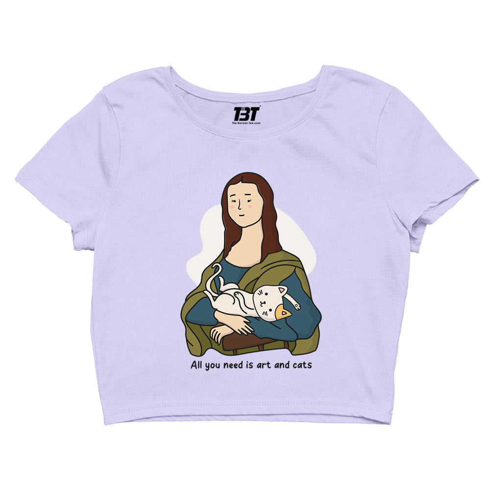 printed art and cats crop top printed graphic stylish buy online india the banyan tee tbt men women girls boys unisex s 