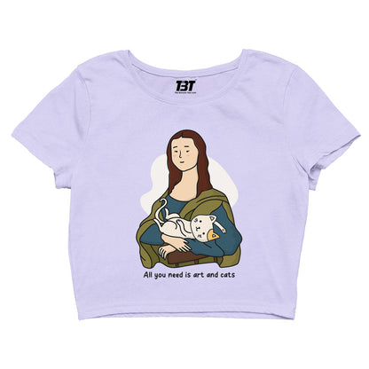 printed art and cats crop top printed graphic stylish buy online india the banyan tee tbt men women girls boys unisex s 