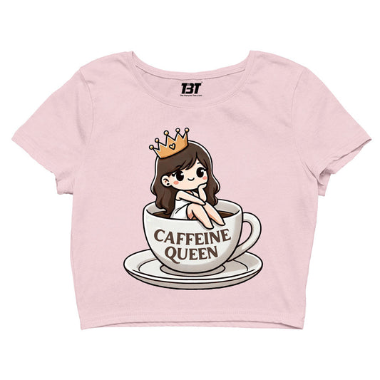printed caffeine queen crop top printed graphic stylish buy online india the banyan tee tbt men women girls boys unisex s 