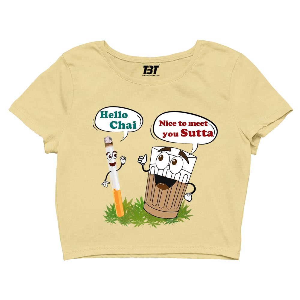 printed chai sutta crop top printed graphic stylish buy online india the banyan tee tbt men women girls boys unisex s 
