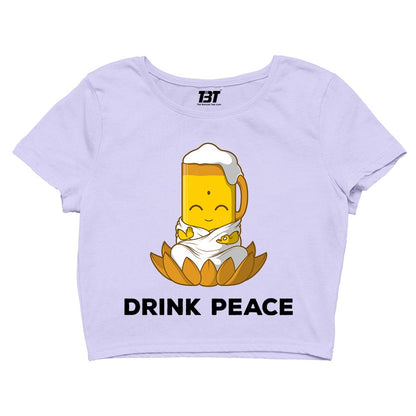 printed drink peace crop top printed graphic stylish buy online india the banyan tee tbt men women girls boys unisex s 