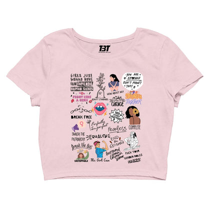 printed feminism doodle crop top printed graphic stylish buy online india the banyan tee tbt men women girls boys unisex s 