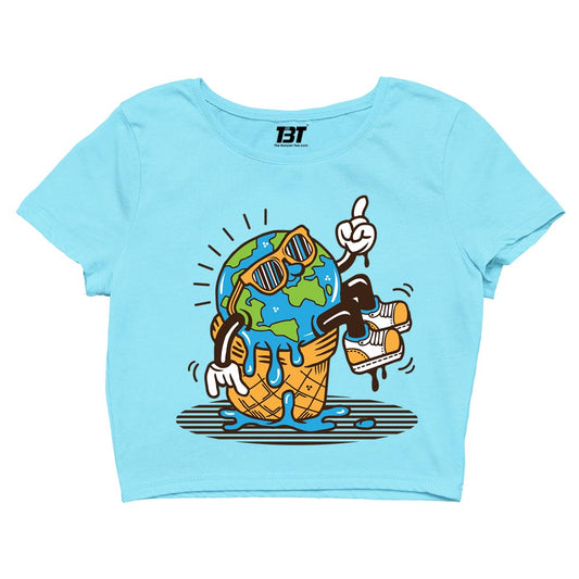 printed global warming crop top printed graphic stylish buy online india the banyan tee tbt men women girls boys unisex s 