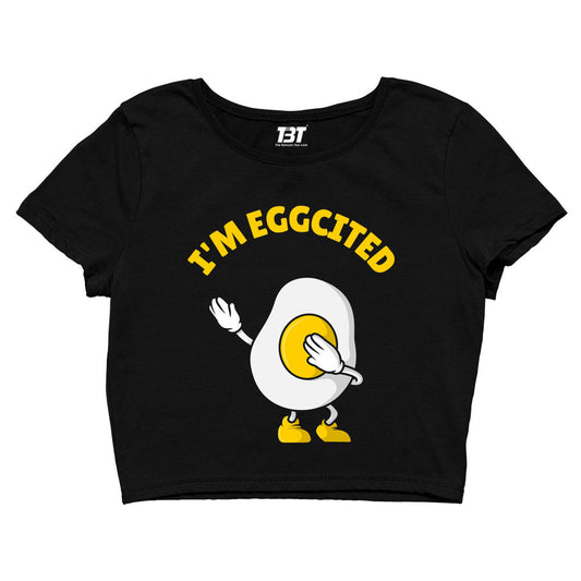 printed eggcited crop top printed graphic stylish buy online india the banyan tee tbt men women girls boys unisex s 
