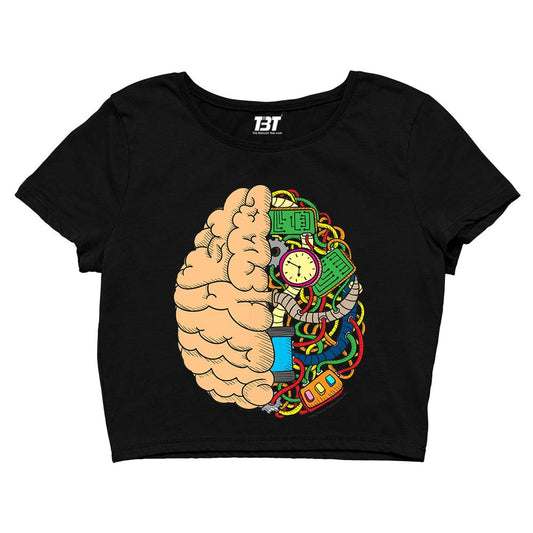 printed the brain anatomy crop top printed graphic stylish buy online india the banyan tee tbt men women girls boys unisex s 