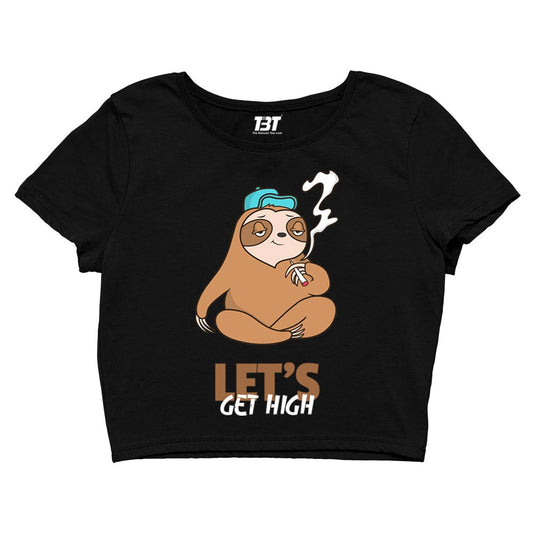 printed high sloth crop top printed graphic stylish buy online india the banyan tee tbt men women girls boys unisex s 