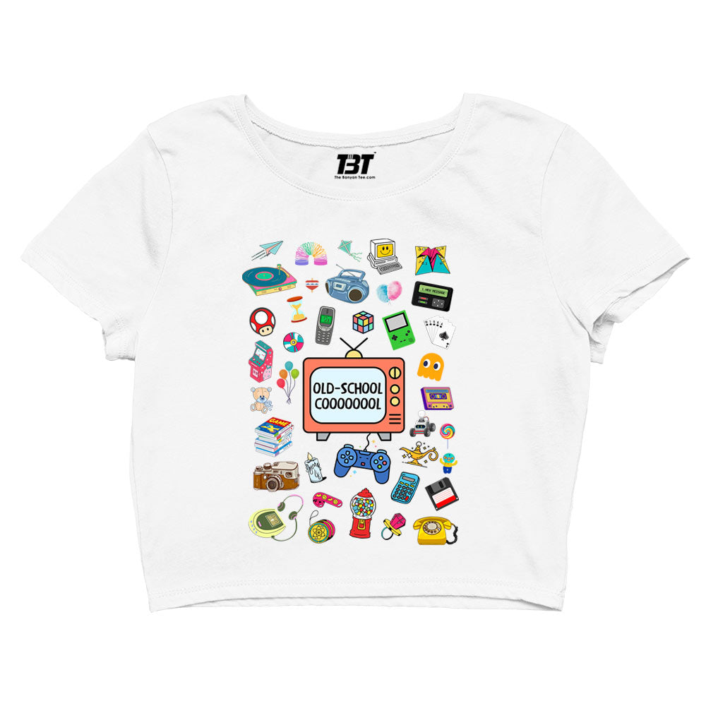 printed old school cool crop top printed graphic stylish buy online india the banyan tee tbt men women girls boys unisex s 