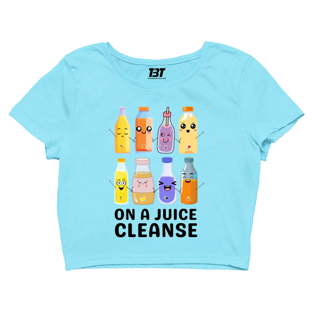 printed on a juice cleanse crop top printed graphic stylish buy online india the banyan tee tbt men women girls boys unisex s 