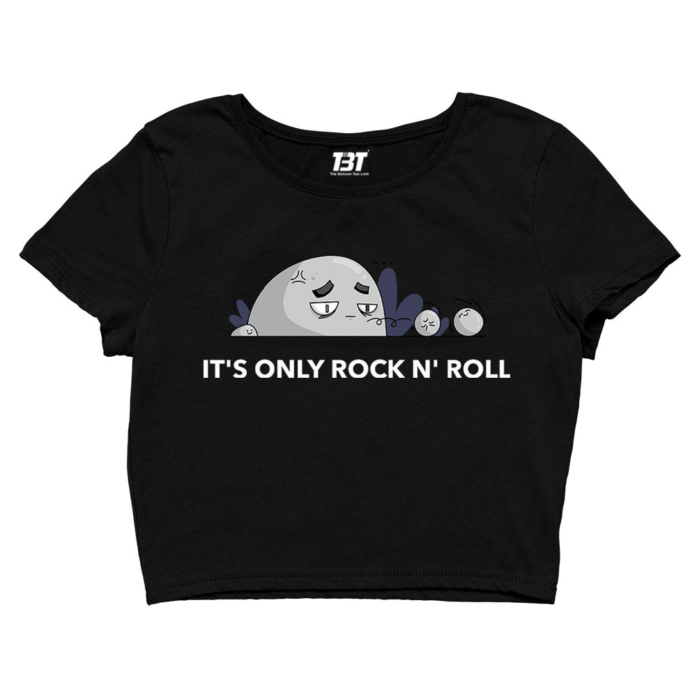 printed it's only rock n' roll crop top printed graphic stylish buy online india the banyan tee tbt men women girls boys unisex s 