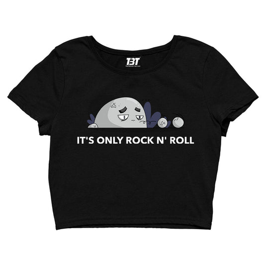printed it's only rock n' roll crop top printed graphic stylish buy online india the banyan tee tbt men women girls boys unisex s 