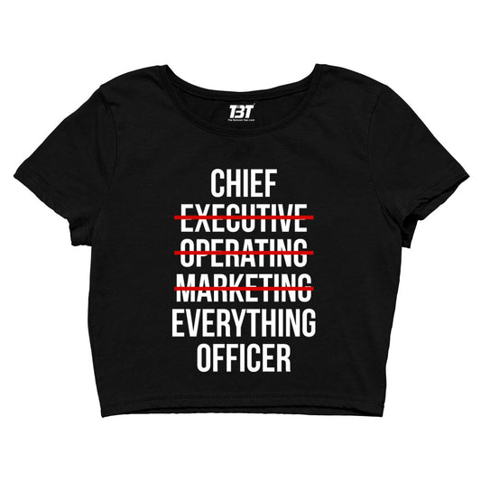 printed chief everything officer crop top printed graphic stylish buy online india the banyan tee tbt men women girls boys unisex s 