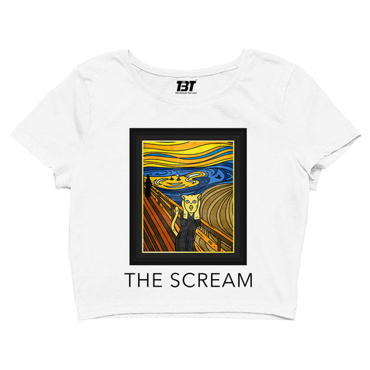 printed the scream crop top printed graphic stylish buy online india the banyan tee tbt men women girls boys unisex s 