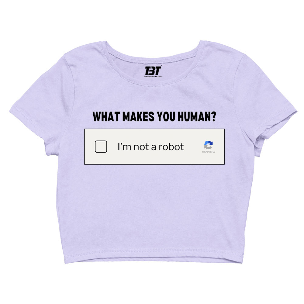 printed what makes you human crop top printed graphic stylish buy online india the banyan tee tbt men women girls boys unisex s 