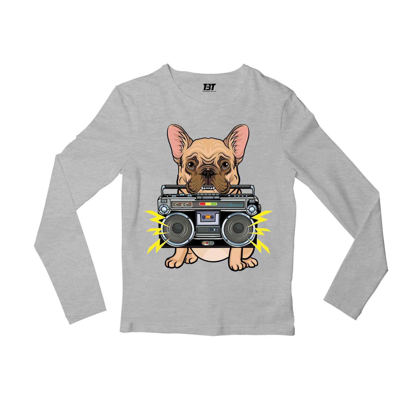 printed woof box full sleeves long sleeves printed graphic stylish buy online india the banyan tee tbt men women girls boys unisex gray