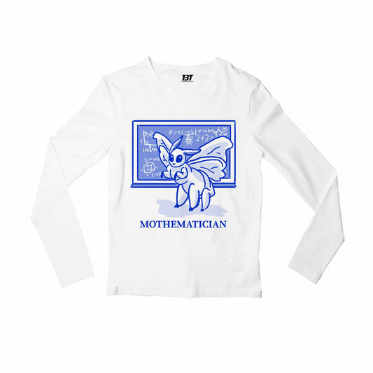 printed mothematician full sleeves long sleeves printed graphic stylish buy online india the banyan tee tbt men women girls boys unisex white