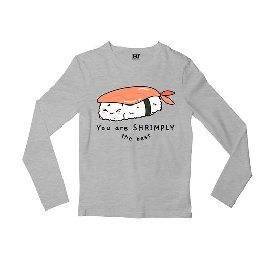 printed shrimply the best full sleeves long sleeves printed graphic stylish buy online india the banyan tee tbt men women girls boys unisex gray