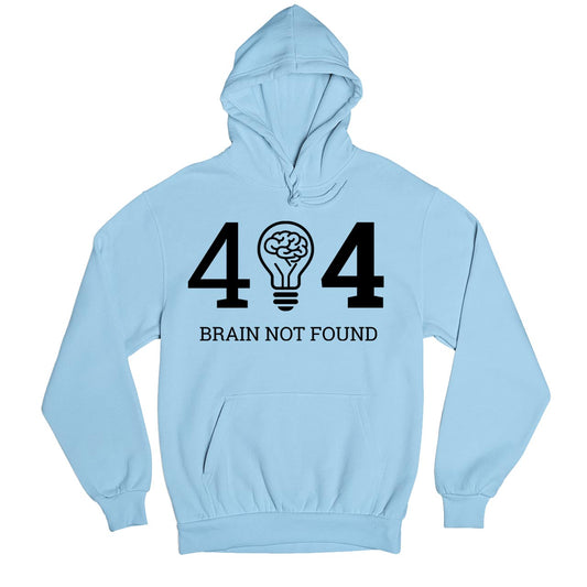 printed error 404 hoodie hooded sweatshirt winterwear printed graphic stylish buy online india the banyan tee tbt men women girls boys unisex baby blue
