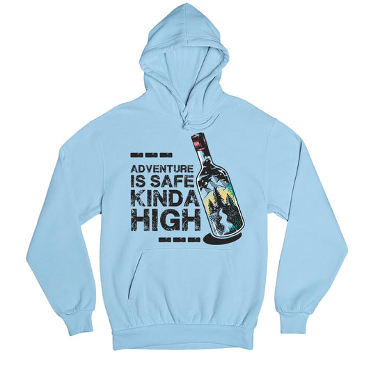 printed safe kinda high hoodie hooded sweatshirt winterwear printed graphic stylish buy online india the banyan tee tbt men women girls boys unisex baby blue