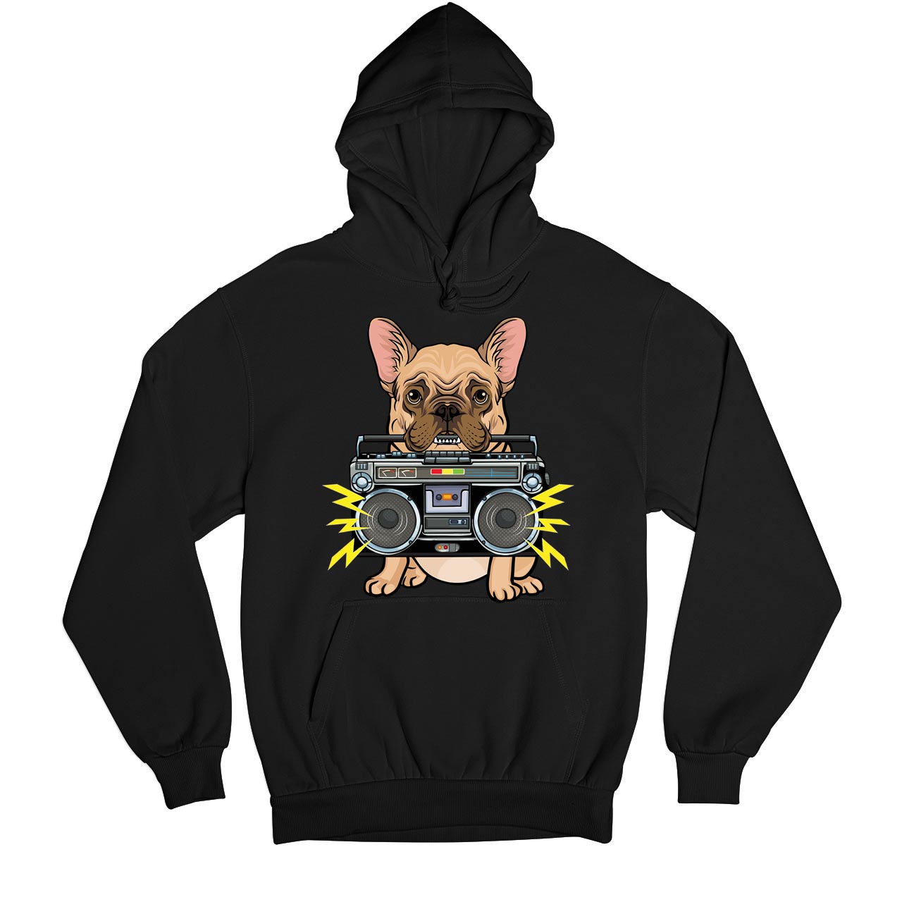 printed woof box hoodie hooded sweatshirt winterwear printed graphic stylish buy online india the banyan tee tbt men women girls boys unisex black