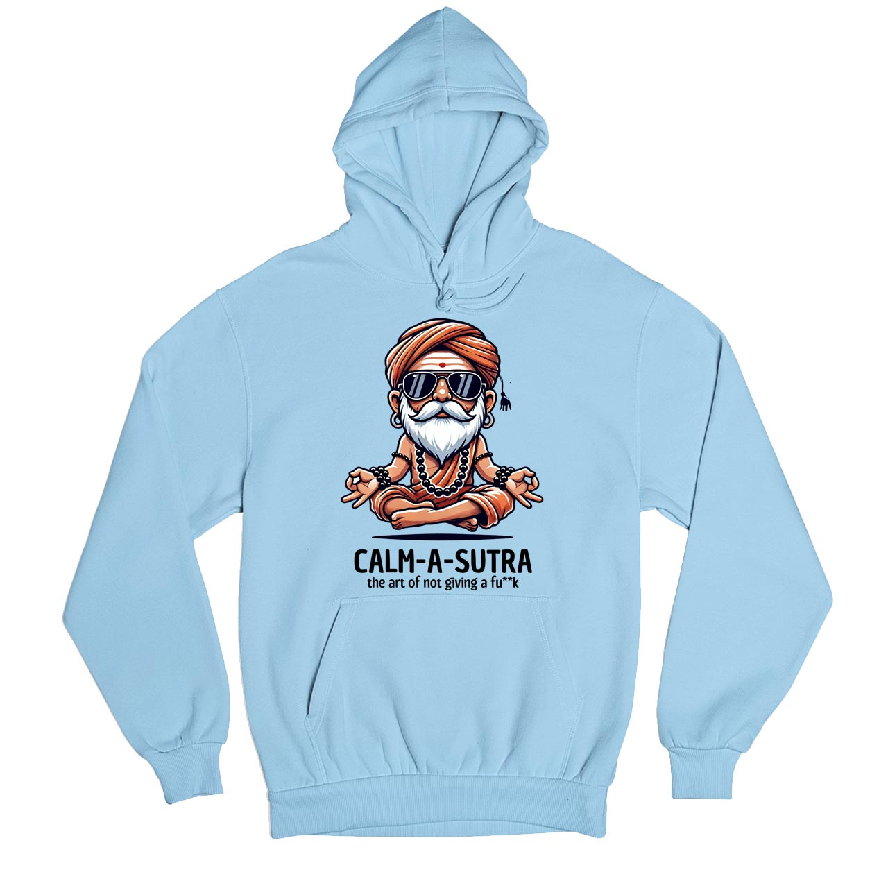 printed calm a sutra hoodie hooded sweatshirt winterwear printed graphic stylish buy online india the banyan tee tbt men women girls boys unisex baby blue