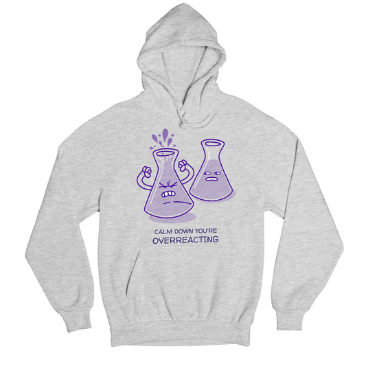 printed overreacting hoodie hooded sweatshirt winterwear printed graphic stylish buy online india the banyan tee tbt men women girls boys unisex gray