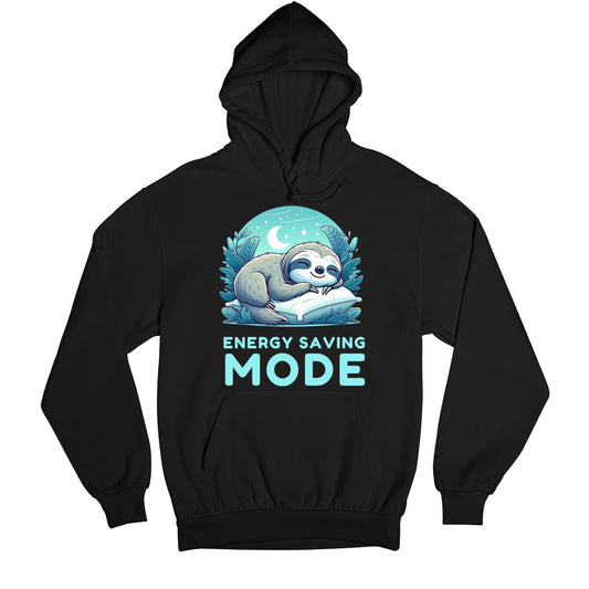 printed energy saving mode hoodie hooded sweatshirt winterwear printed graphic stylish buy online india the banyan tee tbt men women girls boys unisex black