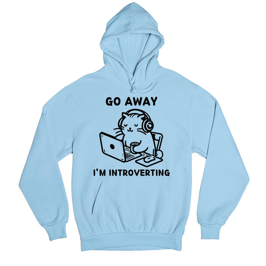 printed introverting hoodie hooded sweatshirt winterwear printed graphic stylish buy online india the banyan tee tbt men women girls boys unisex baby blue