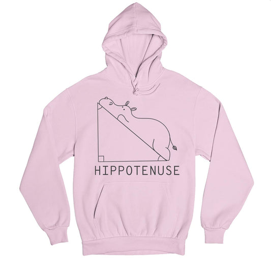 printed hippotenuse hoodie hooded sweatshirt winterwear printed graphic stylish buy online india the banyan tee tbt men women girls boys unisex baby pink