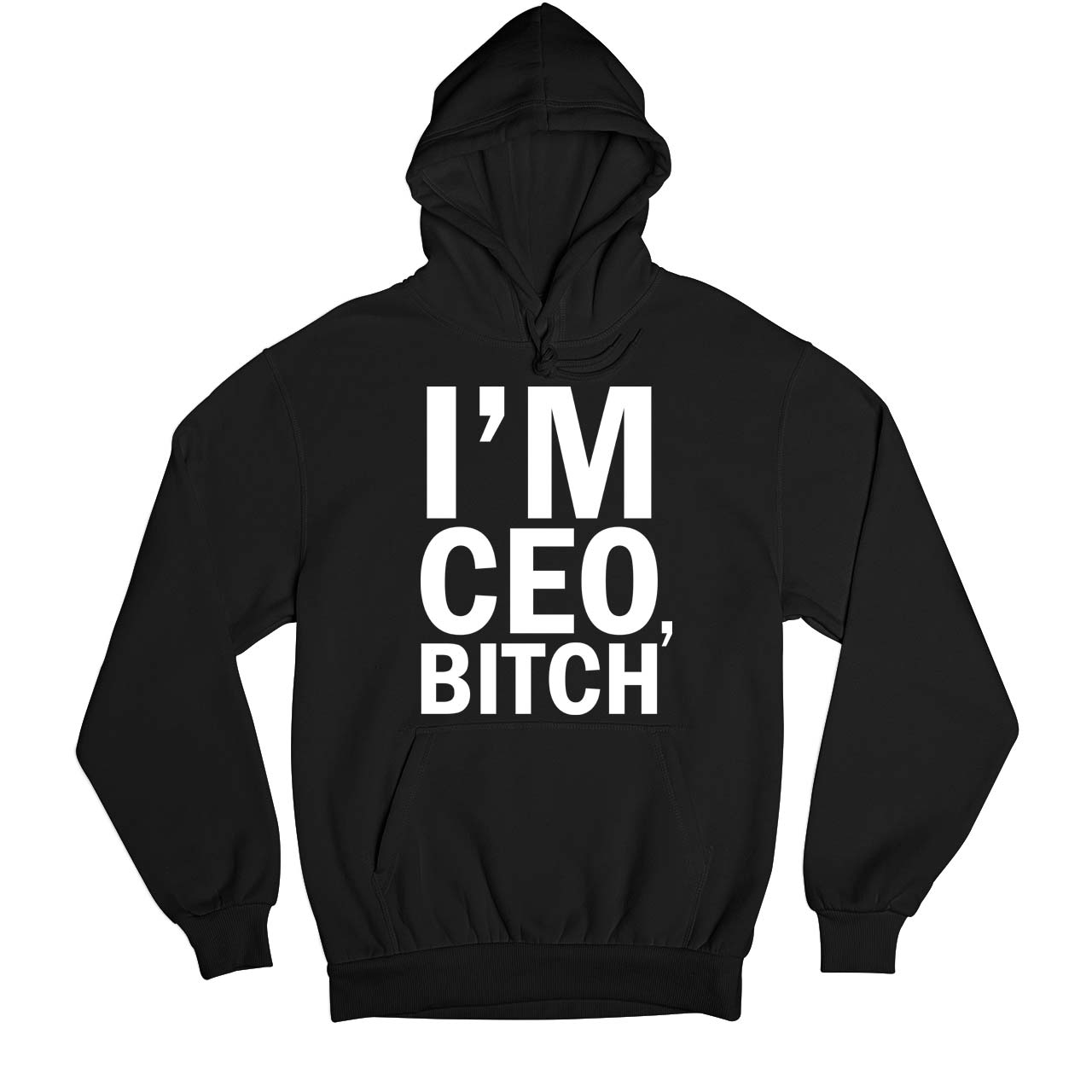 printed i'm ceo hoodie hooded sweatshirt winterwear printed graphic stylish buy online india the banyan tee tbt men women girls boys unisex black