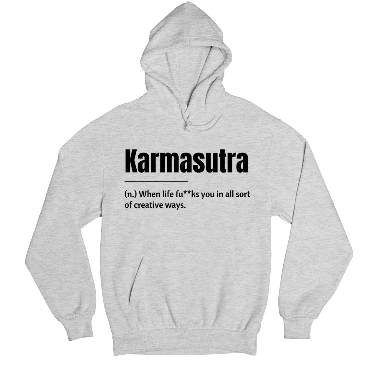 printed karmasutra hoodie hooded sweatshirt winterwear printed graphic stylish buy online india the banyan tee tbt men women girls boys unisex gray