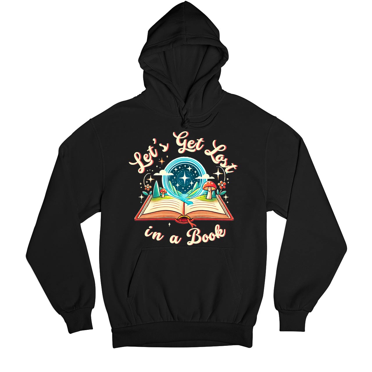 printed let's get lost hoodie hooded sweatshirt winterwear printed graphic stylish buy online india the banyan tee tbt men women girls boys unisex black