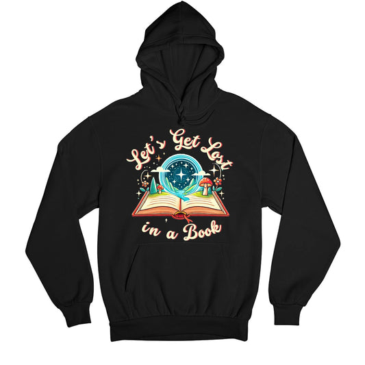 printed let's get lost hoodie hooded sweatshirt winterwear printed graphic stylish buy online india the banyan tee tbt men women girls boys unisex black