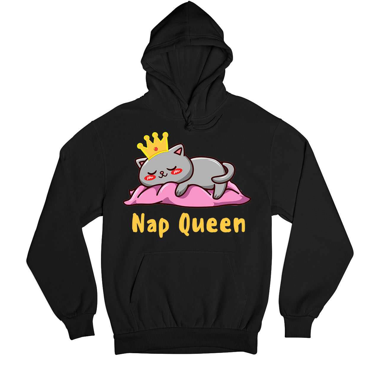 printed nap queen hoodie hooded sweatshirt winterwear printed graphic stylish buy online india the banyan tee tbt men women girls boys unisex black