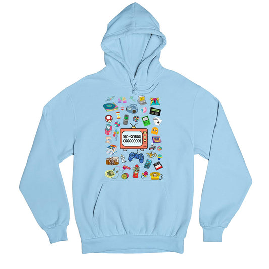 printed old school cool hoodie hooded sweatshirt winterwear printed graphic stylish buy online india the banyan tee tbt men women girls boys unisex baby blue