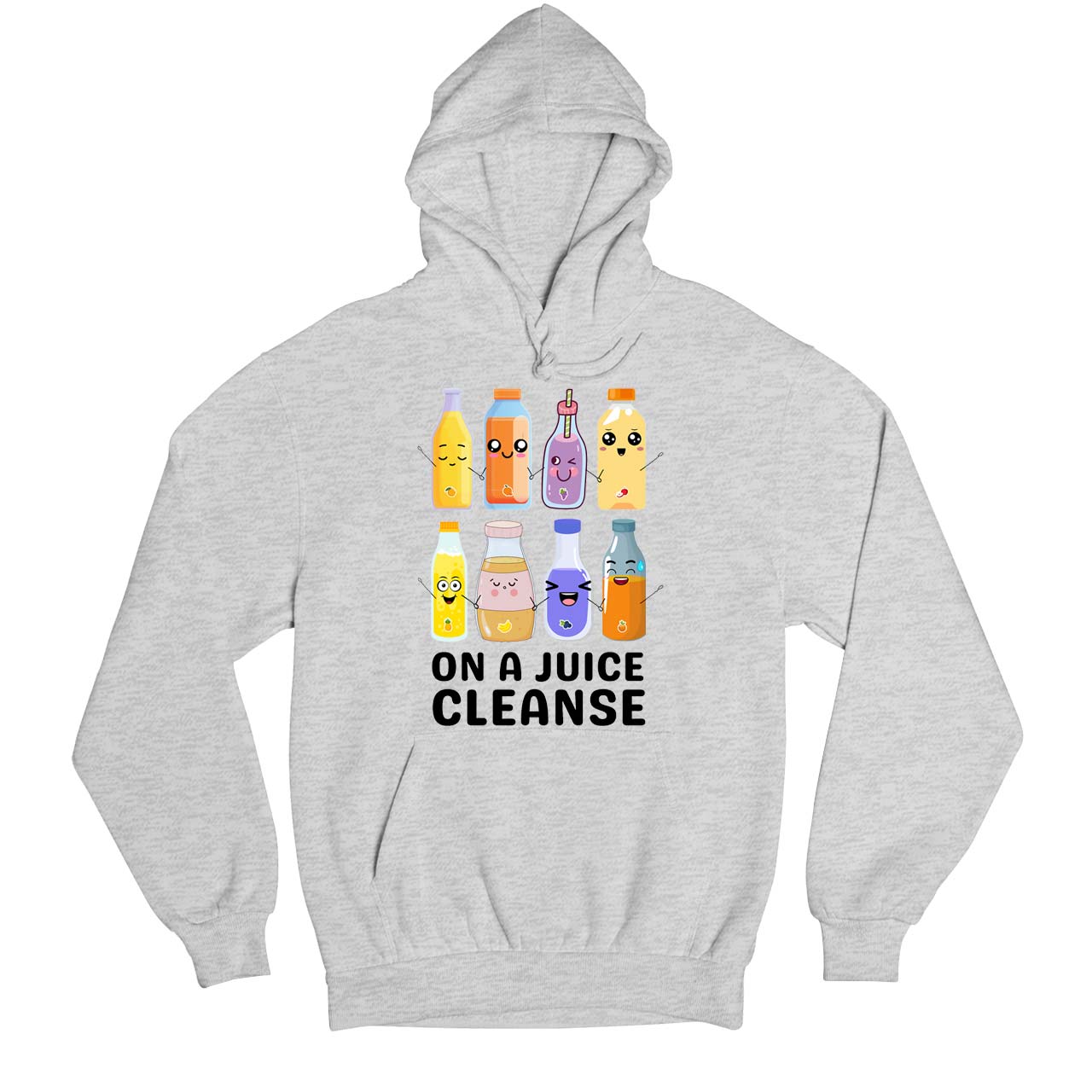 printed on a juice cleanse hoodie hooded sweatshirt winterwear printed graphic stylish buy online india the banyan tee tbt men women girls boys unisex gray