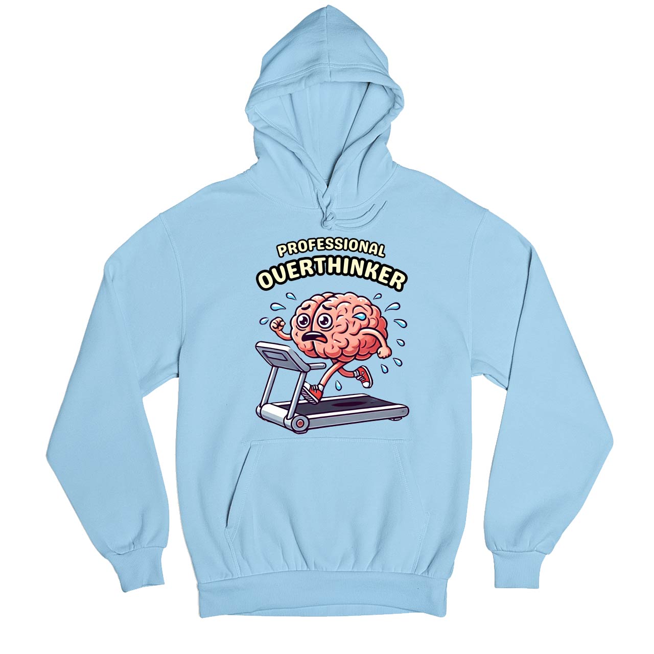 printed professional overthinker hoodie hooded sweatshirt winterwear printed graphic stylish buy online india the banyan tee tbt men women girls boys unisex baby blue
