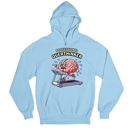 printed professional overthinker hoodie hooded sweatshirt winterwear printed graphic stylish buy online india the banyan tee tbt men women girls boys unisex baby blue