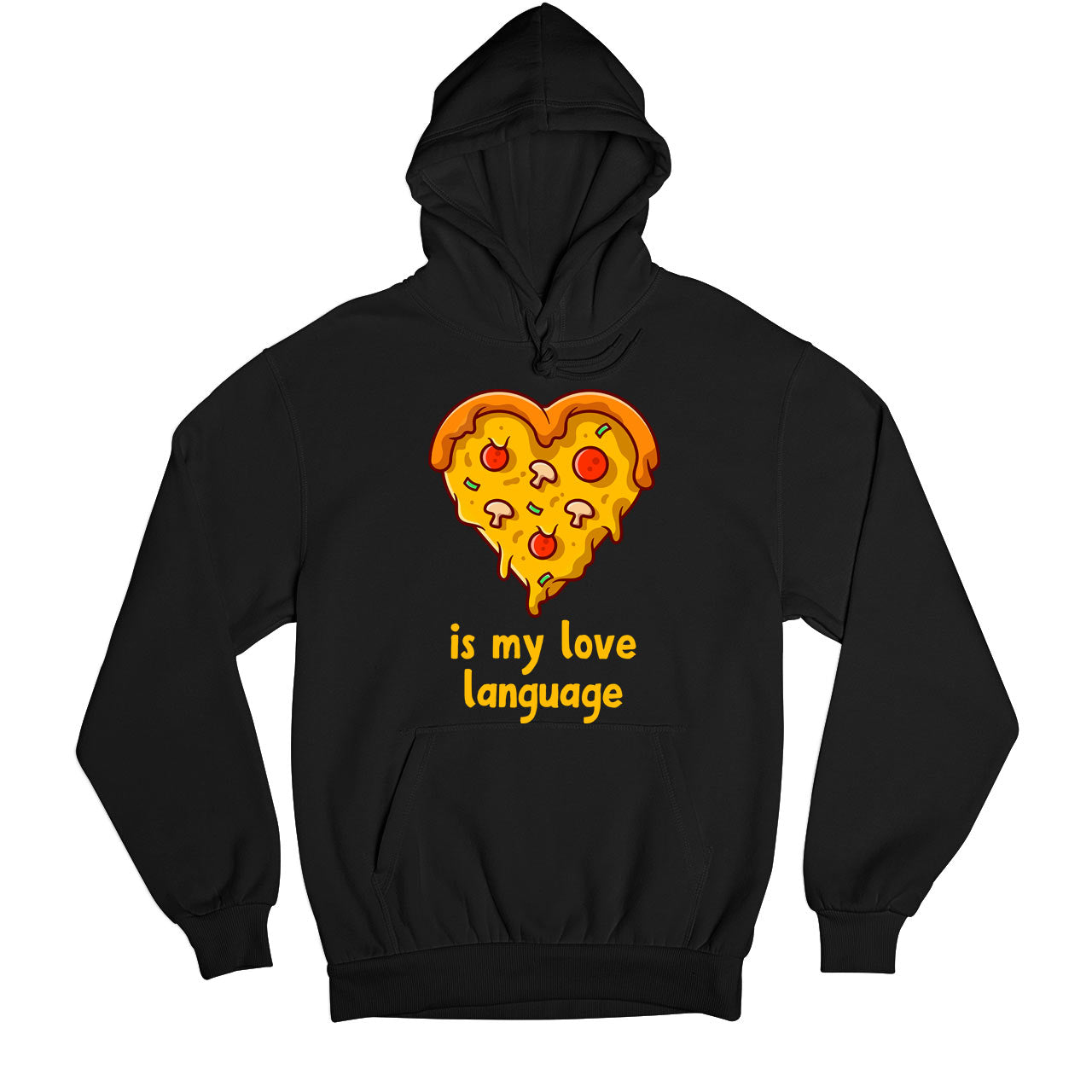 printed pizza is my hoodie hooded sweatshirt winterwear printed graphic stylish buy online india the banyan tee tbt men women girls boys unisex black