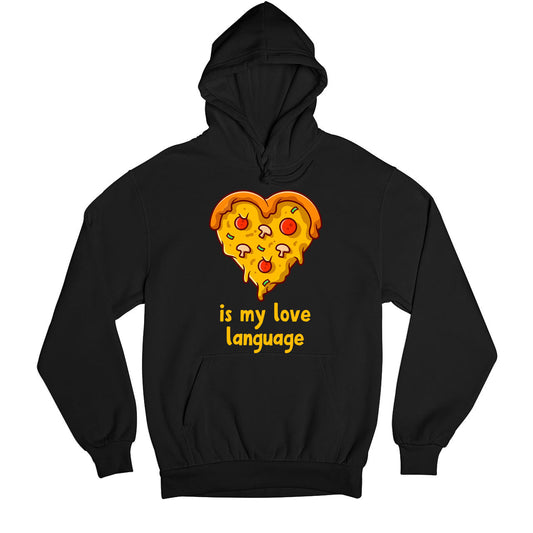 printed pizza is my hoodie hooded sweatshirt winterwear printed graphic stylish buy online india the banyan tee tbt men women girls boys unisex black